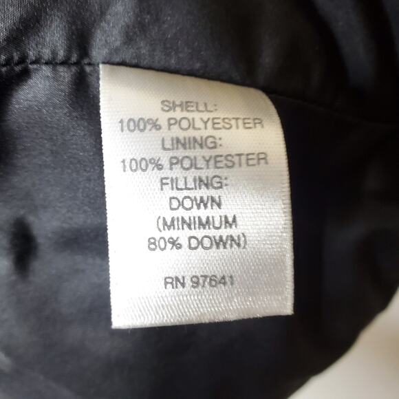 J Jill Black & White micro checkered down filled puffer vest Size Small Petite - Picture 7 of 14